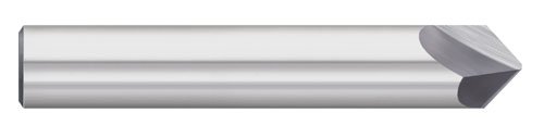 Titan TC87606 Solid Carbide Chamfer Mill, 2 Flute, Single End, 60 Degree Angle, Uncoated, 3/8