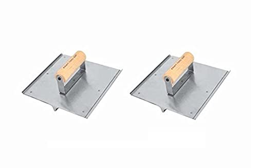 Kraft Tool Co. CF026 8 in. x 8 in. Stainless Steel Hand Groover with Wood Handle 2-Pack