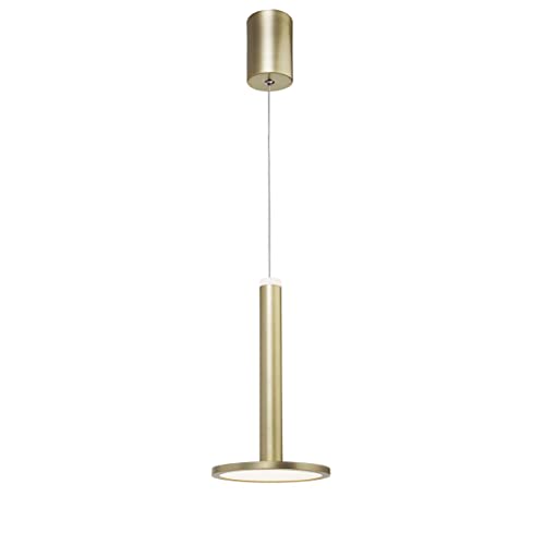 Merano Hialeah Integrierte LED-Pendel-Deckenleuchte Satin Gold Aluminium LED 11W 414Lm 3000K