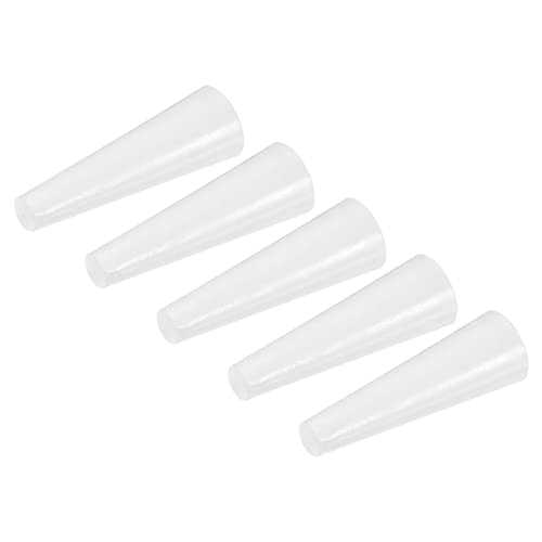 Image of MECCANIXITY Silicone Rubber Tapered Plug 3mm to 6mm Solid White for Powder Coating, Painting, Anodizing, Plating, Sandblasting, Laboratory Use 20 Pieces