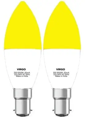 mrlight 2.5W Candlelit Charm The Elegant Bulb Illuminara The Brilliant Candle Bulb Luminary Glow The Enchanting (Yellow, Pack of 2)