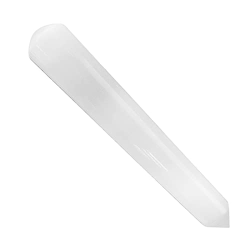 Image of Selenite Crystal Wand for Reiki Healing 100-150 Gm | Natural Crystals Stone Wand for Vastu Meditation Massager Tool