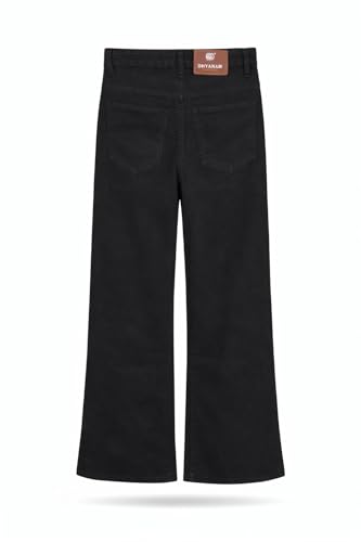 Image of DHYANAM Women High Waist Bootcut Jeans for Women | Stretchable Flared Denim Pants | High Rise Bell Bottom Jeans | Slim Fit Trendy Casual Wear for Girls