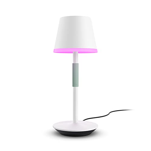 Philips Hue Go Tafellamp - LED Verlichting - Wit en Gekleurd Licht - Dimbaar - Verbind met Hue Bluetooth of Bridge - Werkt met Alexa en Google Home - Wit