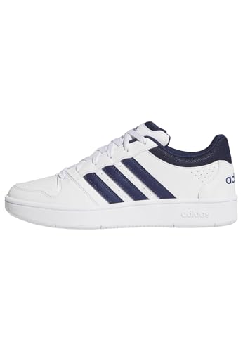 adidas Homme Hoops Classic Shoes, FTWR White/Dark Blue/Orbit Grey, 41 1/3 EU