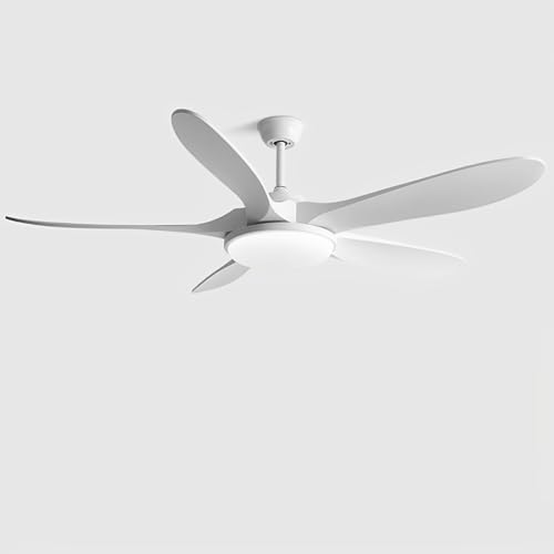 Ventilador de Techo con luz, silencioso, 58 Pulgadas, Control Remoto, Grande, luz, 6 velocidades, Reversible, 5 aspas ABS, para Sala de Estar, Dormitorio, Restaurante