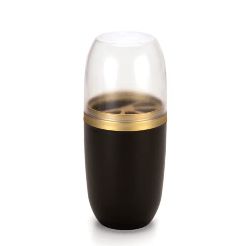 Porta Escovas e Pasta de Dente Preto e Dourado Arthi