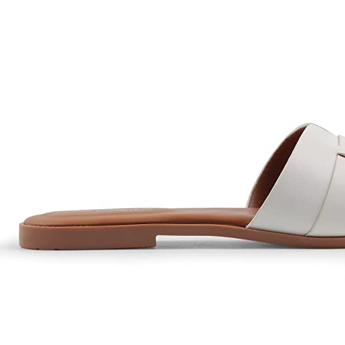 Musshoe Womens Sandals Square Toe Dressy Summer Sandals,White37241 5 #TOP3