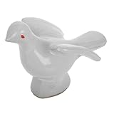 Utilisation polyvalente : convient pour décorer les toits de pigeonniers comme figurine de pigeon porte- autonome, offrant une flexibilité dans vos options de décoration, figurine d'oiseau moderne, ornement de colombe blanche