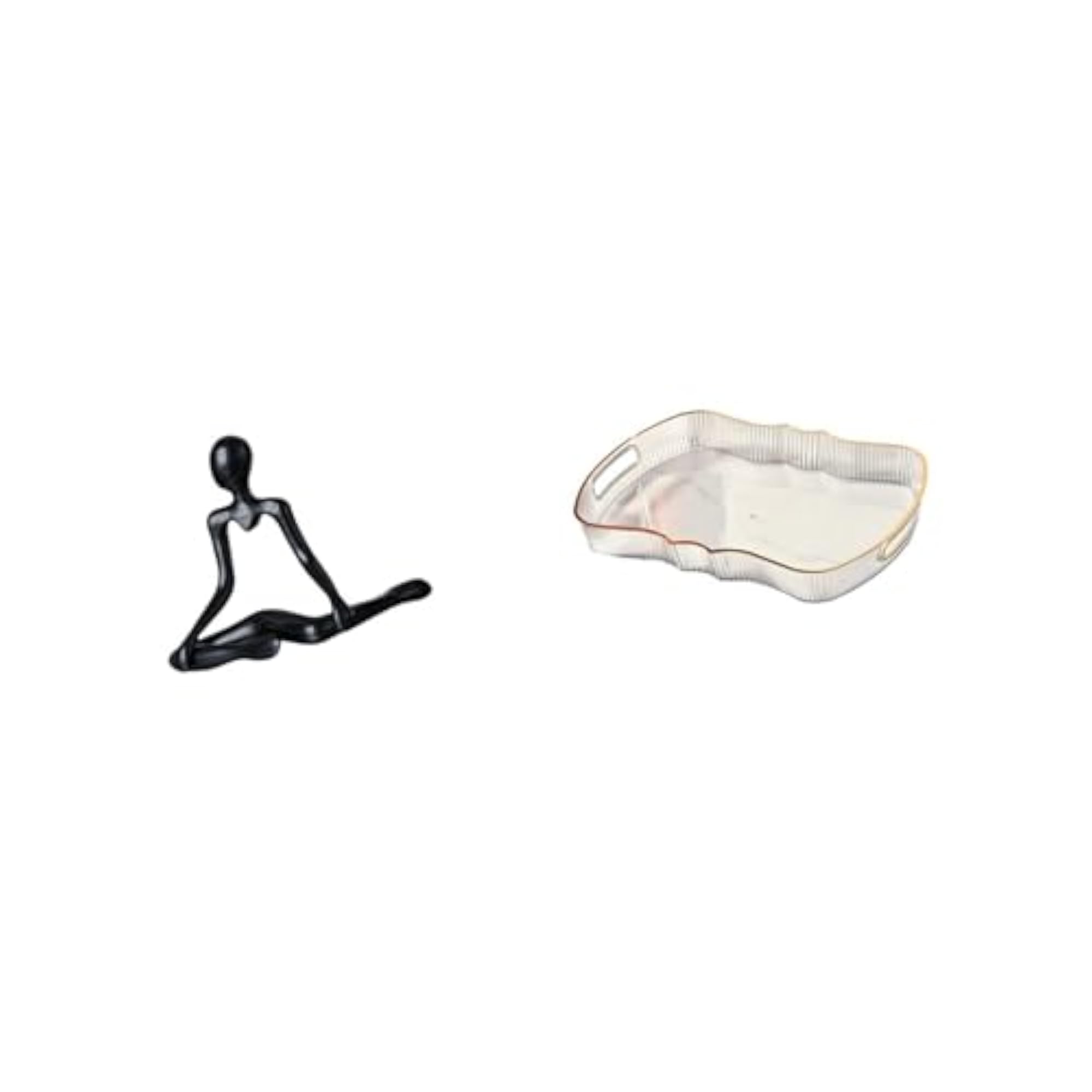 Creative Abstract Thinker Sculpture Tray, Decorative Food Serving