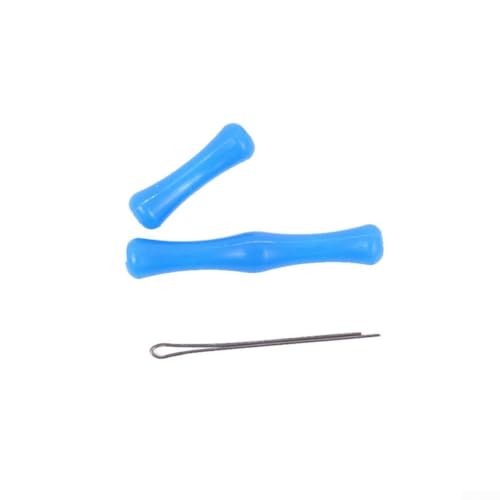 Paquete de 2 protectores de dedos de cuerda de arco protectores de silicona para arqueros (azul)