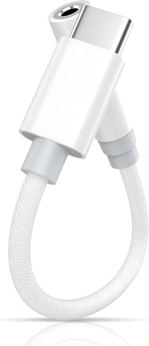 USB C to 3.5mm Jack, Type C to Headphone Adapter Aux Digital Audio Earphone Adaptor, Aux to USB C Headphone Adapter for Sam-sung Galaxy S24 S23 S22 S21 A55 A54 A53 A35 i-Phone 16 15 Pro Max