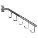 Lot of 25 - New Chrome - 5 Hook Square Tube Waterfall Slatwall Hanging Bracket