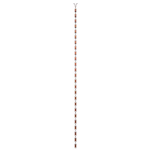 Rain Chains Direct Channel Link Rain Chain, 8.5 Feet Length, 100% Copper, Functional And Decorative Replacement For Gutter Downspouts #TOP2