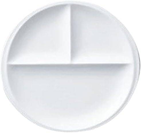 せともの本舗 Delica Ware Chit 3 Divider Plate, Oval White, 8.7 x 8.3 x 0.6 inches (22 x 21 x 1.5 cm), Western Tableware, Restaurant, Hotel, Cafe, Restaurant, Commercial Use
