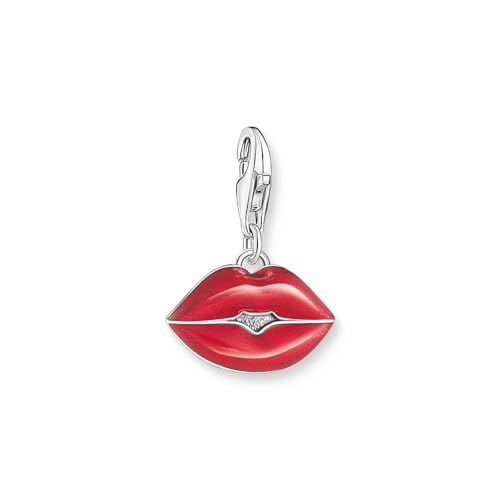 Colgante de labios rojos para realzar tu look de noche con plata de ley