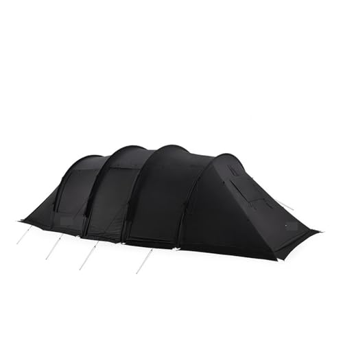 DUOCAI camping tent Four-Pole Tunnel Tent Large Lobby Multi-person Camping Tent Outdoor Two-room One-hall Tent