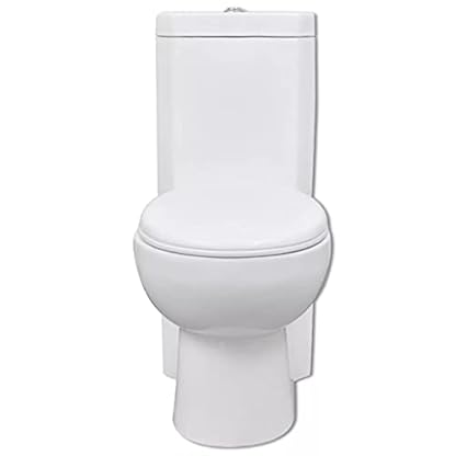 WYIPENGF Sanitärkeramik WC Keramik WC Badezimmer Ecktoilette Weiß – Bild 3