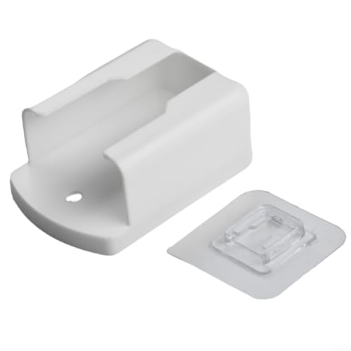 Soporte para mando a distancia blanco, caja montada en la pared para controladores de aire acondicionado, organización del hogar, larga duración y práctica (mediano)