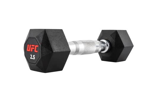 Ufc Octagon Dumbbells- 2.5Kgs (5.5Lbs), Hex Alloy Steel And Rubber Coated Workout Exercise Home Gym #TOP1