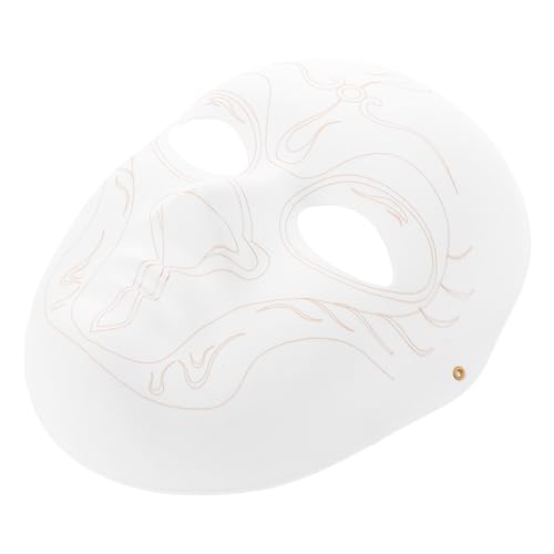 LIFKOME Paper Mache Mask White DIY Craft Mask Blank Masquerade Mask for Adults Boys and Girls Halloween Decorations