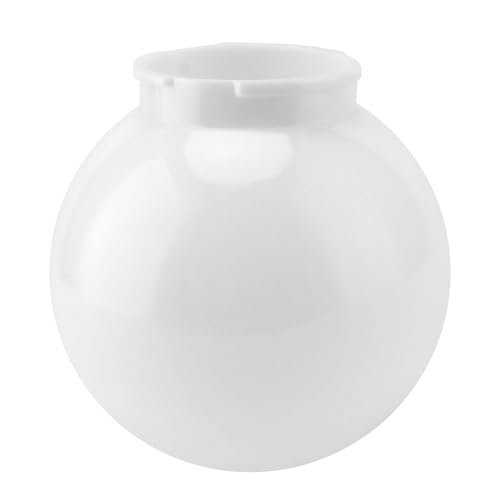 Image of 2 Pcs White Acrylic Replacement Globe, 6x6x3 inch Replacement Globe Shade, Smooth Light Covers for Light Fixture Decorative, Lighting Replacement