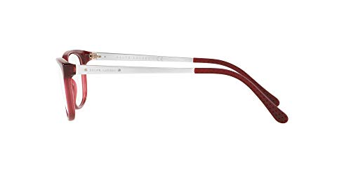 Ralph By Ralph Lauren Women's Rl6135 Rectangular Prescription Eyewear Frames, Shiny Transparent Burgundy/Demo Lens, 54 Mm #TOP3