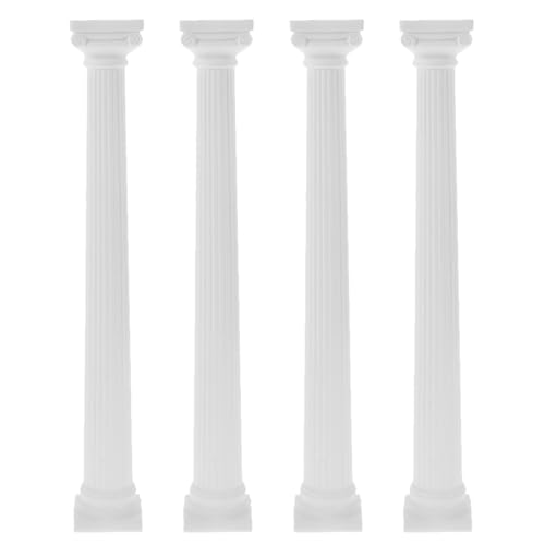 Milisten Estatua de Columna Romana Decorativa 4 Piezas para Zen Mini Columna Romana Decoración de Bodas Accesorio para Diseño Clásico