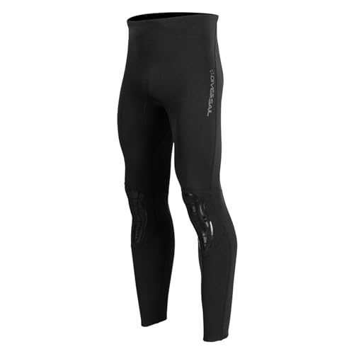 rockible Wetsuit Pants, 1.5mm Neoprene Diving Pants for Men Women, Long Pants Surfing Pants Swimwear for Canoeing Kayaking Swimming, Black, M Men