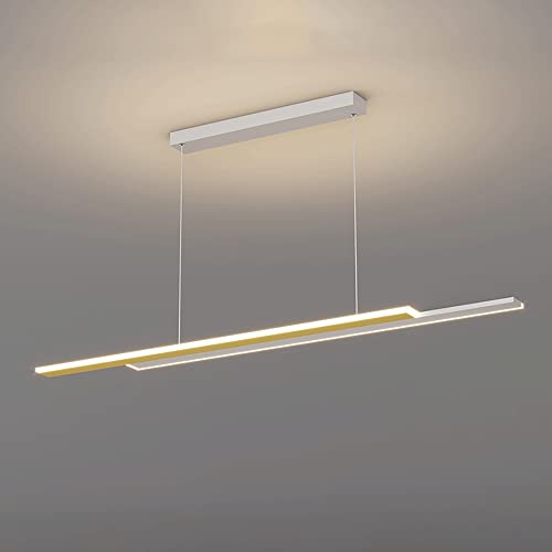 Luminaire Suspendu Table Salle à Manger Lustre LED Moderne 32W Suspension Linéaire Métal