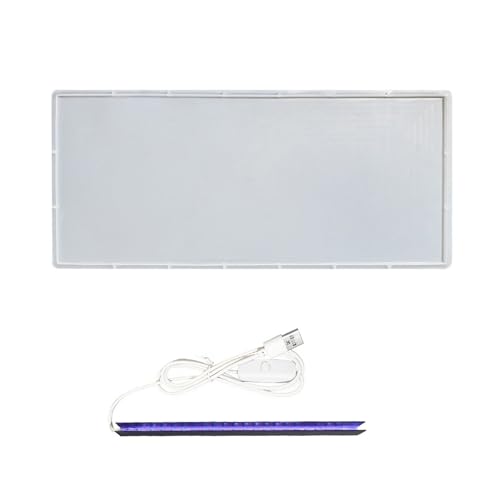 jojnsha Moldes cuadrados de silicona para lámpara de noche, mesita de noche, luz USB, resina epoxi, decoración del hogar, accesorios para hacer joyas