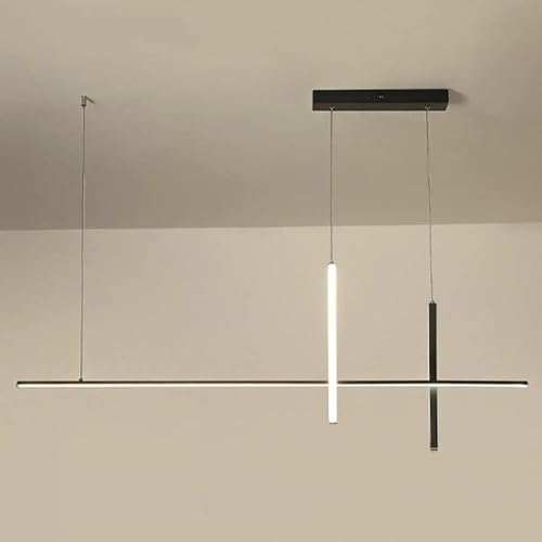 Suspension LED longue anti-zones d'ombre pour éclairer une grande table de salle à manger