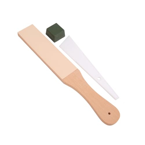 ORFOFE Tool Sharpening Set 1 Set Wood Handle Leather Sharpener Board Razor Polishing