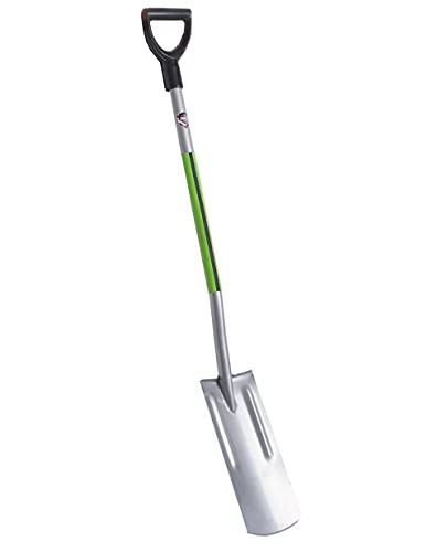 Drainagespaten Kanalspaten Gartenspaten Spaten Rund Stahlstiel Feldspaten Grabspaten gehärteter Stahl 123cm Bauschaufel