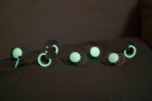 Image of BIBS Supreme Baby Pacifier 2-Pack | Made in Denmark | BPA Free Dummy Soother, Symmetrical Nipple. Silicone, Size 2 (6-18 Months), Sage Glow /Cloud Glow
