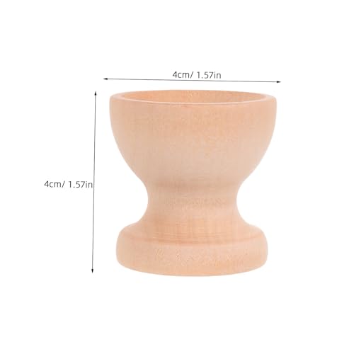 OHPHCALL 6stücke Teiliges Set Aus Holz Eierbecher Für Ostern Kreative Eierhalter Für Unbemalt Für Bastelprojekte Und Festliche Anlässe – Bild 3