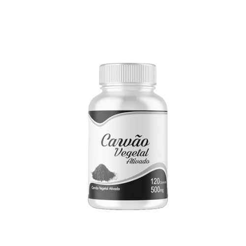 Carvão Vegetal Ativado 500mg 120 Cápsulas
