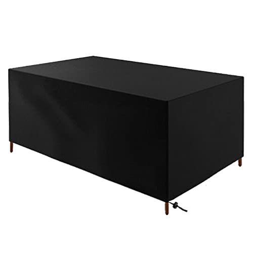 LCGOD Housse de Protection pour Table Chaise Meubles, Robuste Tissu Oxford 600D Housse Salon de Jardin Bâche Meuble, Rectangulaire, Imperméable, Coupe-Vent, Anti-UV Extérieur (170 x 94 x 70 cm)