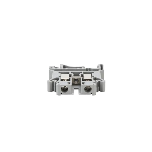 Bloque de terminales UK6N azul para riel DIN, conector pasante de 50 piezas 5