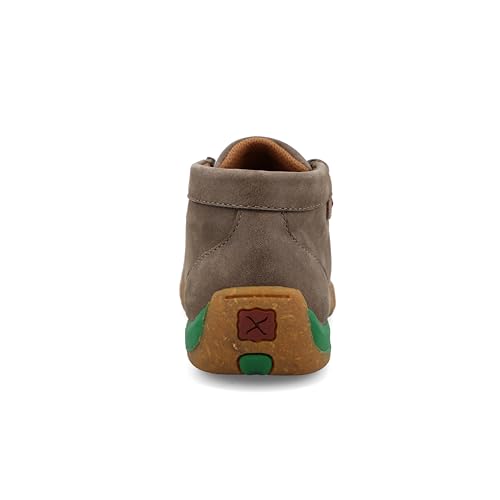 Twisted X Kid's Chukka Driving Moc, Moc Toe, Deep Taupe & Kelly Green, 2 M3