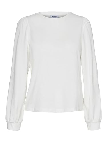 Vero Moda Vmkerry LS O-Neck Top VMA Noos Camiseta, Blanco Nieve., S