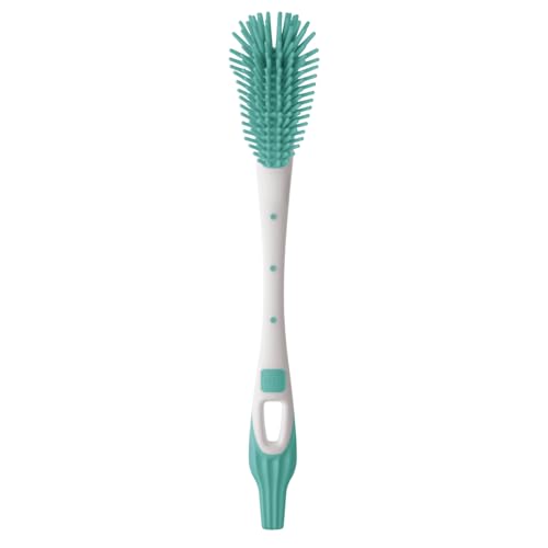 MAM, Goupillon pour biberon & tétine (coloris aléatoire) – Brosse de nettoyage en silicone avec poils extra-souples – Brosse à biberon et tétine...
