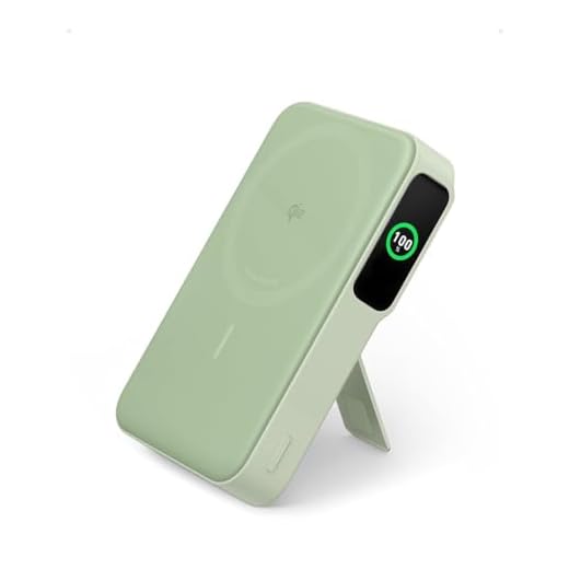 Anker MagGo Power Bank, Qi2 Certified 15W Ultra-Fast MagSafe-Compatible Portable Charger, 10,000mAh Battery Pack with Smart Display and Foldable Stand, For iPhone 15/14/13/12 Only(USB-C Cable Include)