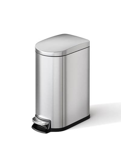 Caneca de basura de acero inoxidable 10L con tapa suave