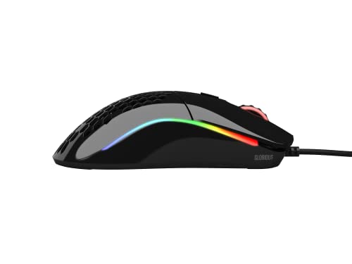 Glorious Gaming Mouse - Model O 67 g Light Weight Gaming Mouse Honeycomb, Glossy Black Mouse, Wired Mouse