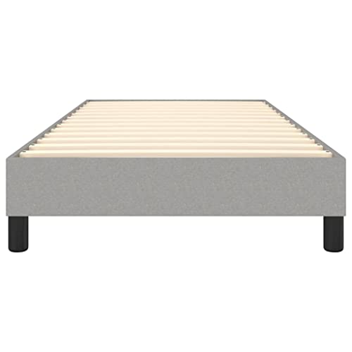 AJSEOYBS Bettrahmen,Bettlattenrost,Plattformbett,Boxspringbett Hellgrau 100x200 cm StoffGeräuschlos,Geeignet für Schlafzimmer Leicht zu installieren – Bild 7