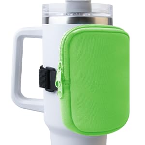 Vidotim Water Bottle Pouch for Stanley Accessories, Running Water Bottle Handheld Caddy Compatible with kinds of Tumbler, Gym Water Bottle (1, Emerald green, Regualr)