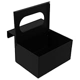 TOPPERFUN Soporte Dispensador para Guantes Desechables Negro, Organizador Compacto Multifuncional para Supermercado, Caja de Almacenamiento Portátil para Guantera y Papel de Cocina, Ahorro