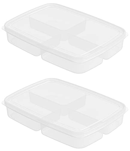 Wrtgerht Lebensmittel-Aufbewahrungsbox mit vier Fächern