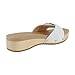 Dr. Scholl's, Women, Original Too Slide Sandal, White Leather, 8, Medium